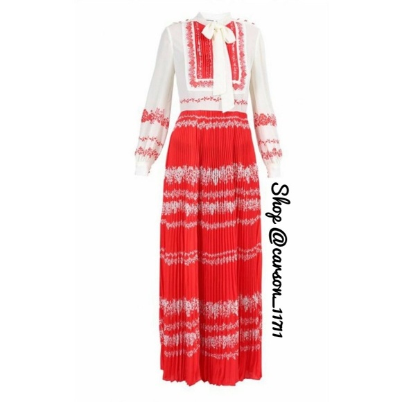 🦄NWT Self Portrait Chiffon Maxi Dress UK10 - Picture 10 of 10